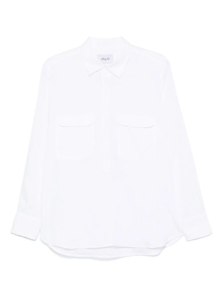  D4.0 Linen Polo Shirt - White 