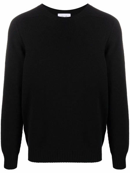 D4.0 Ribbed-trim Virgin-wool Jumper - Black 