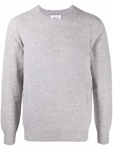  D4.0 Ribbed-trim Virgin-wool Jumper - Grey 