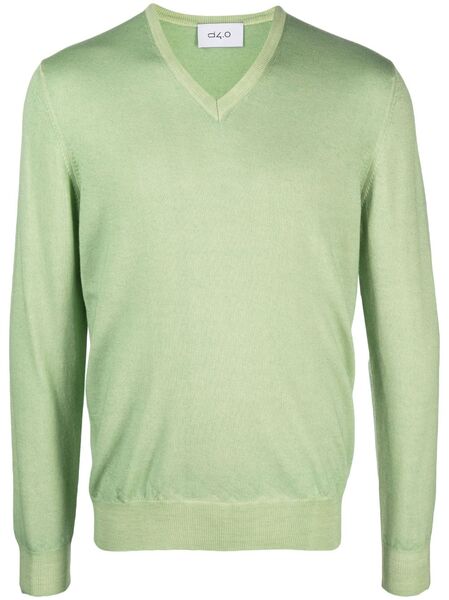  D4.0 Virgin-wool Crew-neck Jumper - Green 