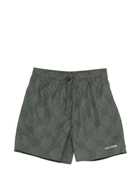  Daily Paper Patterned Swim Shorts - Green 