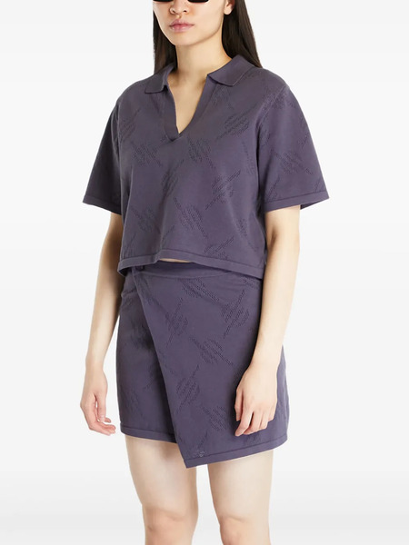  Daily Paper Repatty Textured Polo Top - Grey 