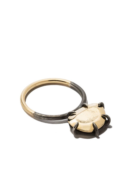  Dalila Barkache 18kt Yellow Gold Oxidized Effect Ring 