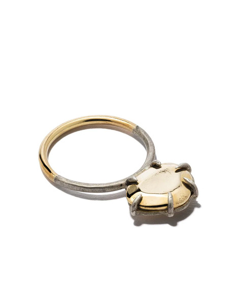  Dalila Barkache 18kt Yellow Gold Oxidized Effect Ring 
