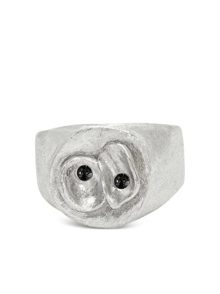  D'alma Twin Volcano Signet Ring - Silver 