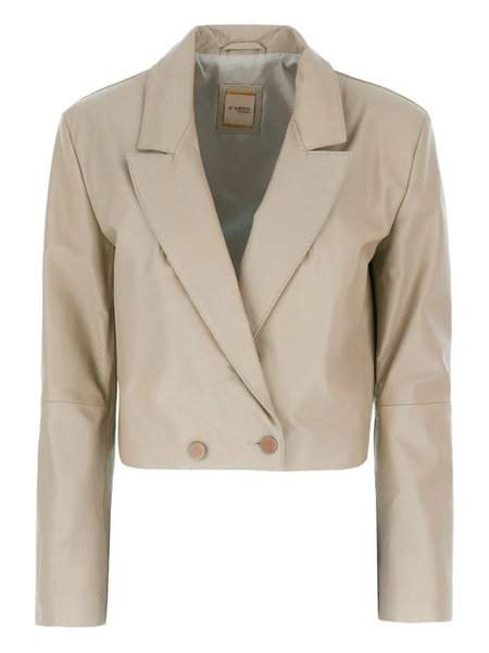 D'amico Double-breasted Cropped Jacket - Neutrals 