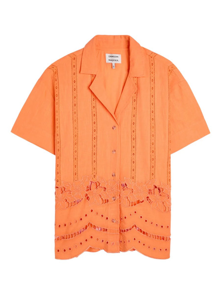  Damson Madder Martina Broderie Shirt - Orange 