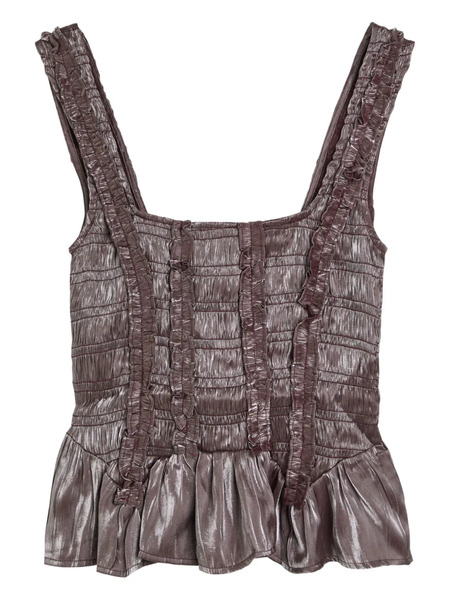  Damson Madder Raphi Ruffled Top - Purple 
