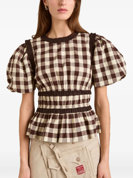  Damson Madder Ruffled-detail Blouse - Brown 
