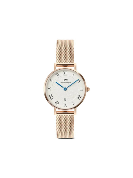  Daniel Wellington Petite & Quadro Roman Numerals Date 28mm - White 