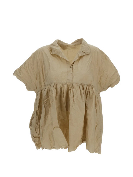  Daniela Gregis Aria Crinkled-cotton Shirt - Neutrals 