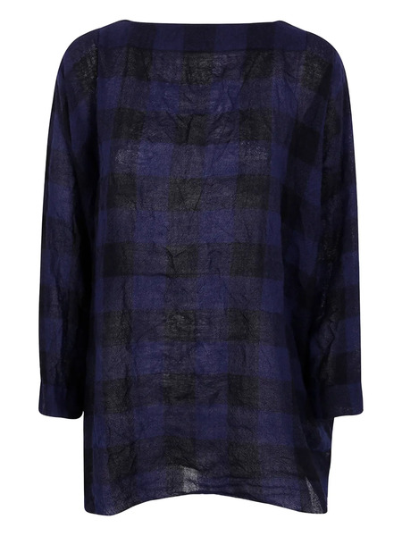  Daniela Gregis Check-pattern Wool Blouse - Blue 
