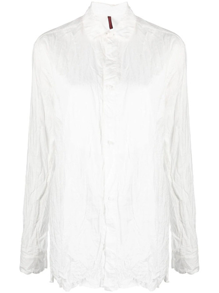  Daniela Gregis Crinkled Long-sleeve Cotton Shirt - White 
