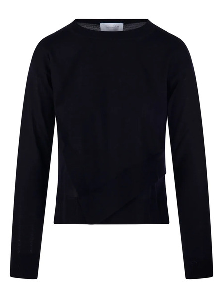  Daniele Fiesoli Asymmetric-hemline Wool Top - Blue 