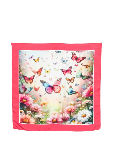  D'aniello Butterfly-print Scarf - Pink 