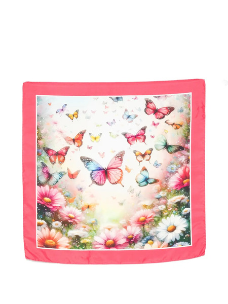  D'aniello Butterfly-print Scarf - Pink 