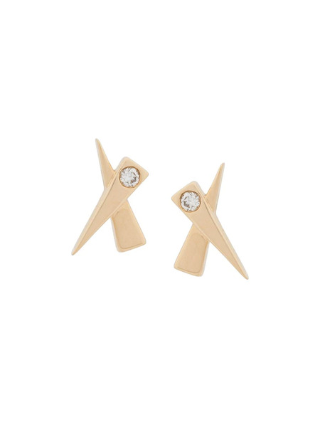  Daou 18kt Yellow Gold Kiss Diamond Earrings 
