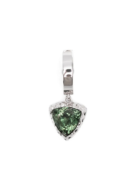  Darkai Trillion Tourmaline Earrings - Silver 