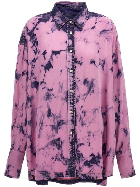  Darkpark Acid-wash Shirt - Pink 
