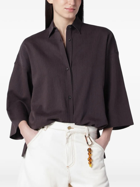  Darkpark Dora Delave Wide-sleeved Shirt - Brown 