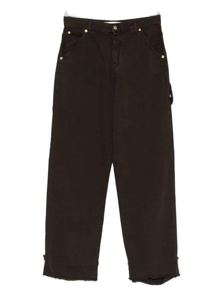  Darkpark Frayed Denim Straight-leg Jeans - Brown 
