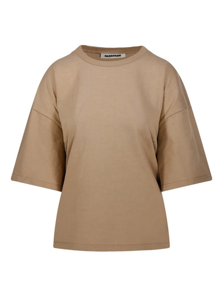  Darkpark Gathered-detail T-shirt - Neutrals 