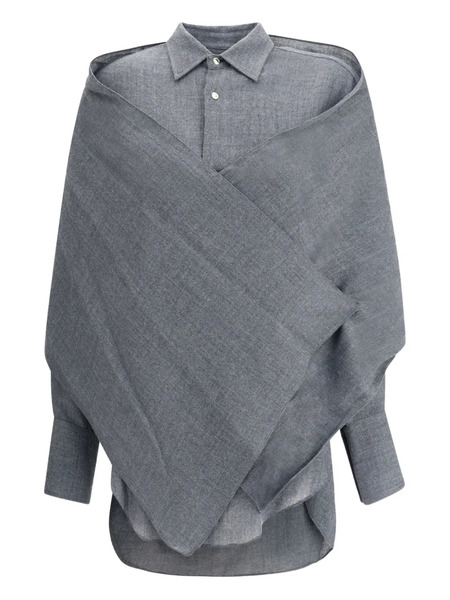  Darkpark Georgia Detachable-scarf Shirt - Grey 