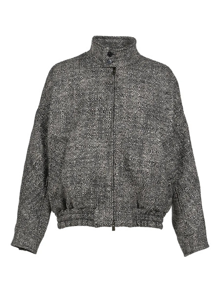  Darkpark Herringbone-pattern Jacket - Black 