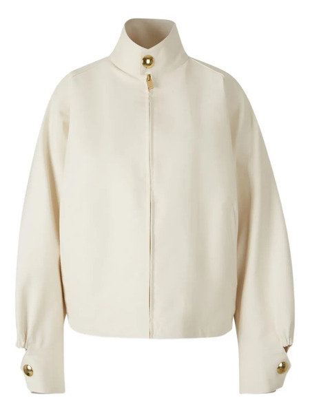  Darkpark High-neck Button-detail Jacket - White 