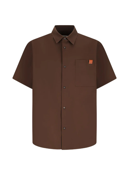  Darkpark Karl Poplin Short-sleeve Shirt - Brown 