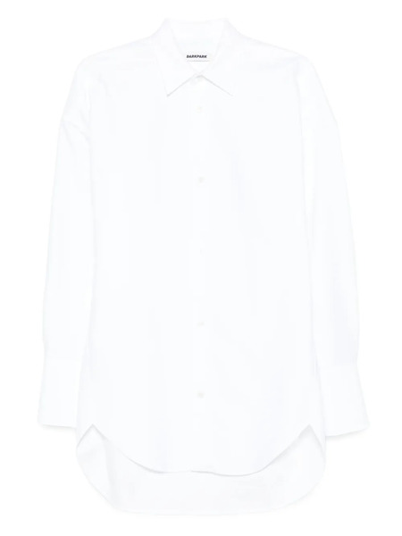  Darkpark Long-sleeve Curved-hem Shirt - White 