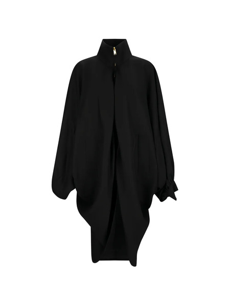  Darkpark Norma Zip-up Draped Coat - Black 