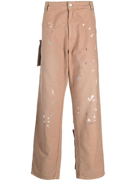  Darkpark Paint-splatter Patch Pocket Jeans - Neutrals 