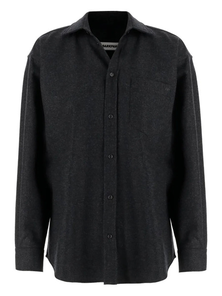  Darkpark Patch-pocket Wool Shirt - Black 