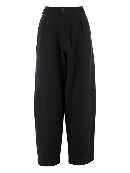  Darkpark Pleated Straight Trousers - Black 