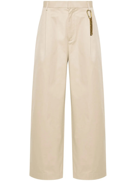  Darkpark Pleated Straight Trousers - Neutrals 