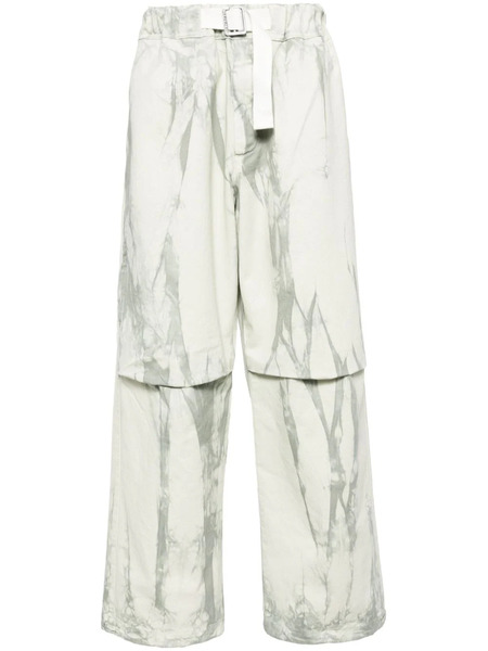  Darkpark Tie-dye Straight-leg Trousers - Grey 