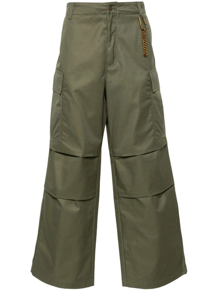  Darkpark Twill Wide-leg Trousers - Green 