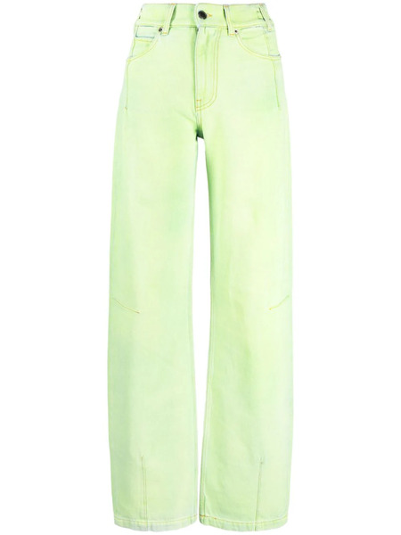  Darkpark Wide-leg Denim Jeans - Yellow 