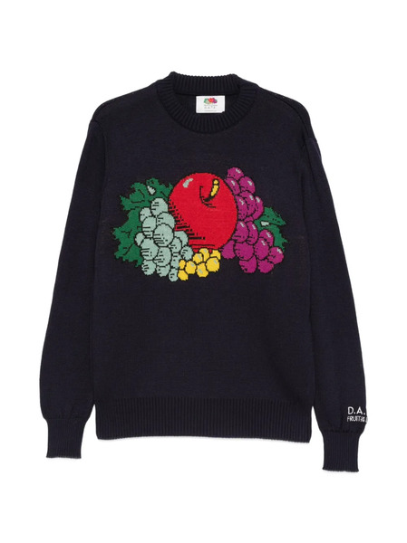  D.a.t.e. Fruit Print Sweater - Blue 