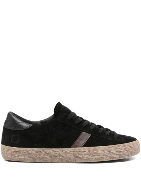  D.a.t.e. Hill Low Suede Leather Trainers - Black 
