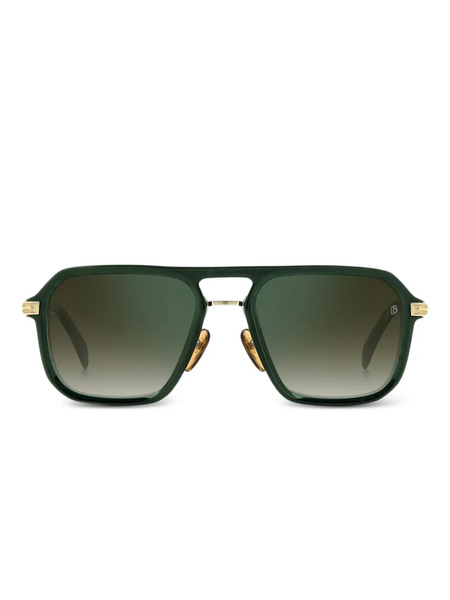  David Beckham Eyewear Gold-detail Square Sunglasses 