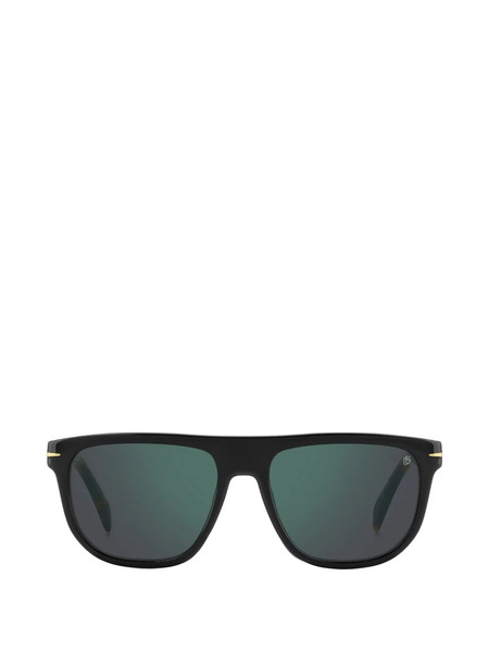  David Beckham Eyewear Havana-pattern Rectangle Sunglasses - Black 