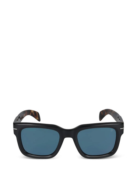  David Beckham Eyewear Havana Square Sunglasses - Black 