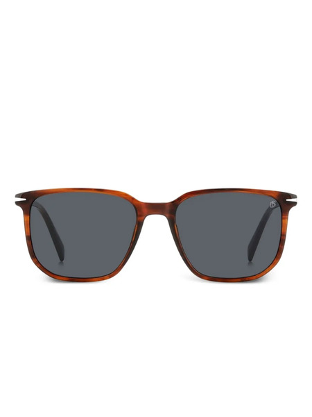  David Beckham Eyewear Horn-frame Square Sunglasses - Ex4ir |brown 