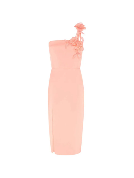  David Koma Asymmetric Midi Dress - Pink 