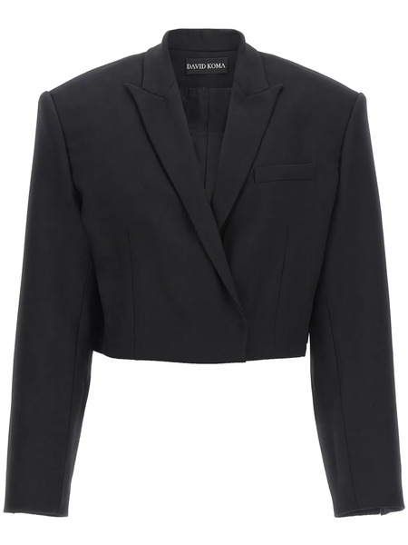  David Koma Cropped Blazer - Black 