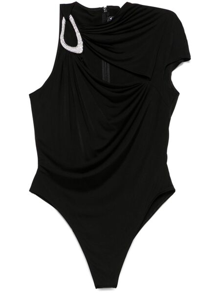  David Koma Crystal-buckle Bodysuit - Black 