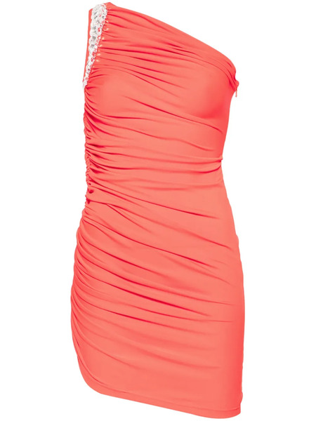  David Koma Crystal-claw Draped Mini Dress - Orange 