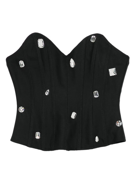  David Koma Crystal-embellished Corset Top - Black 